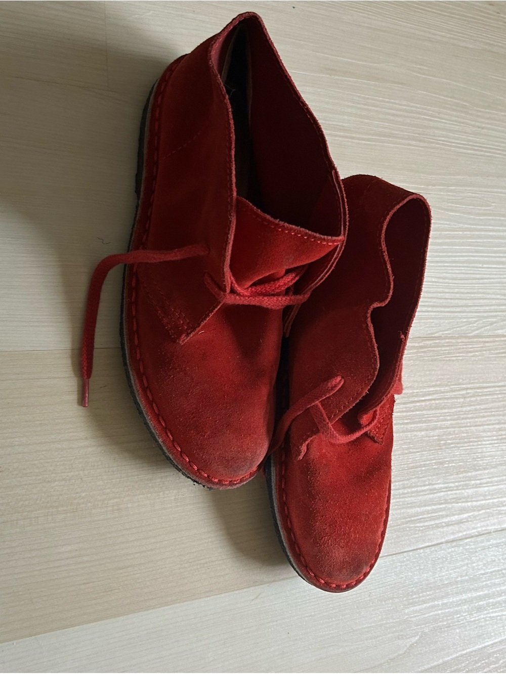 Crewcuts Red Suede Boys Dress Chukka Shoes
